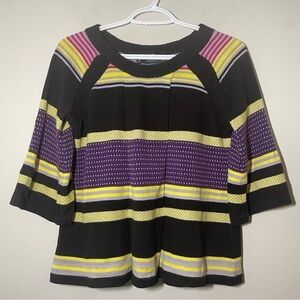 Pringle of Scotland 1815 Cotton Striped Knit Sweater size XS